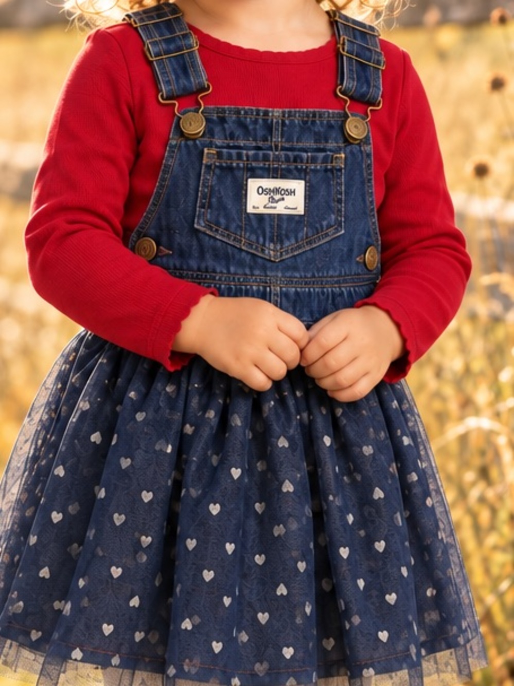 OSHKOSH| Denim Overall Dress Skirt 24M  
Country Cuteness